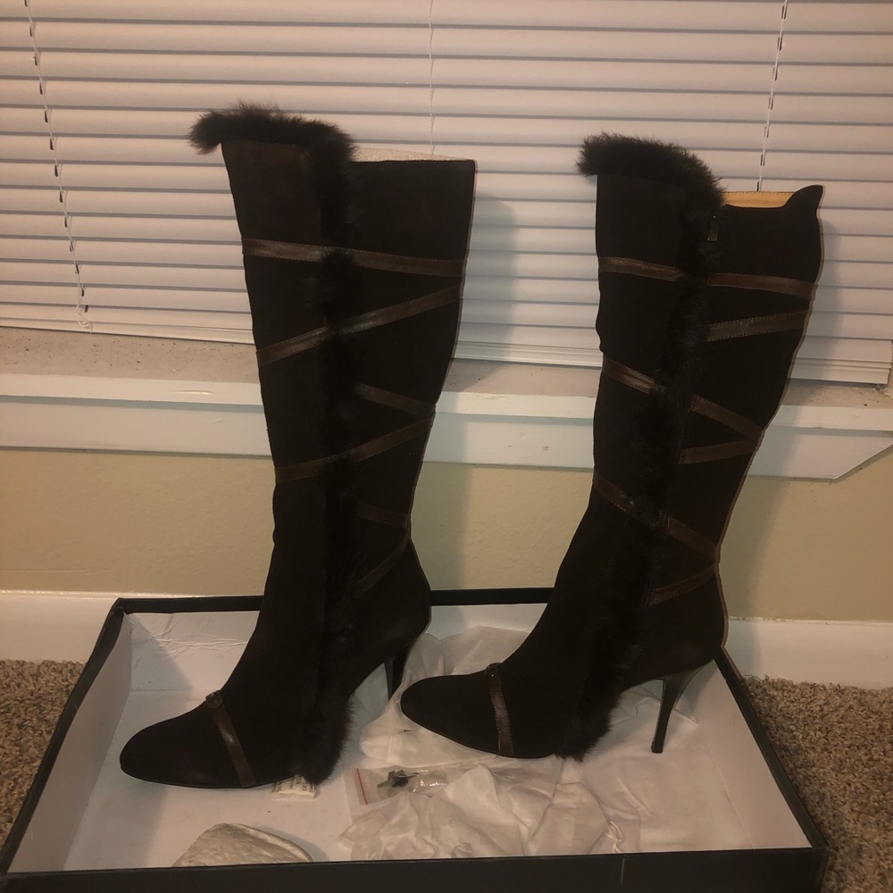 Sexy furry Calf Boots